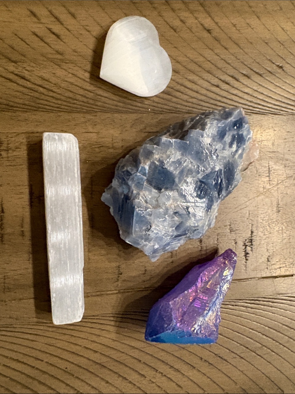 Source Unknown Blue, Purple and White Crystal Bundle